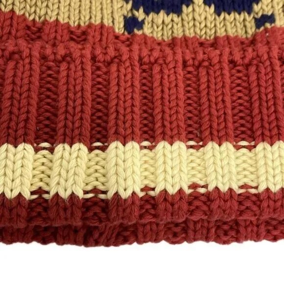 100% Authentic GUCCI Brown Red Navy Cotton Hat 194-111524  display picture 1